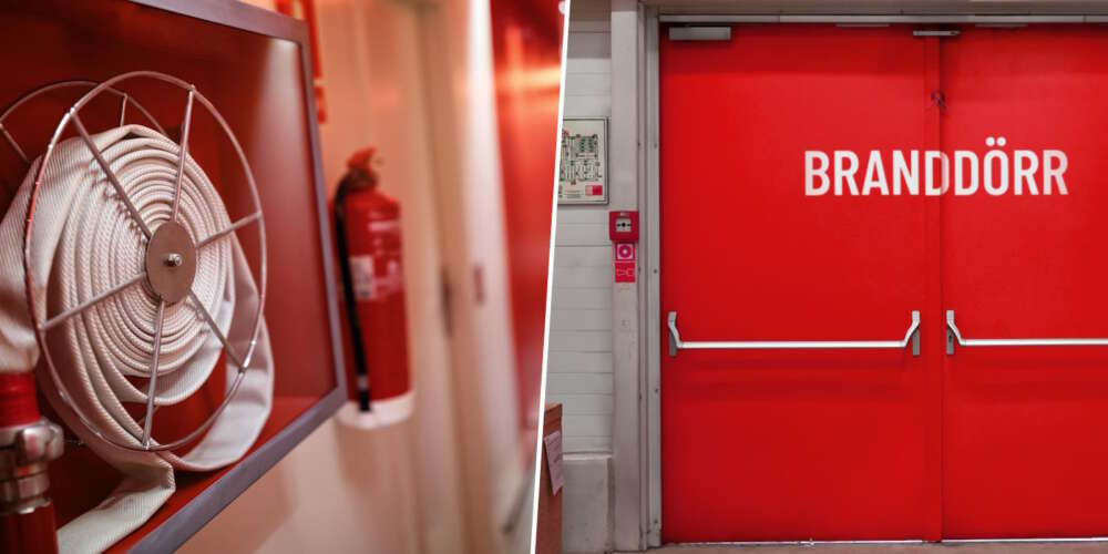 branddörr skall hållas stängd