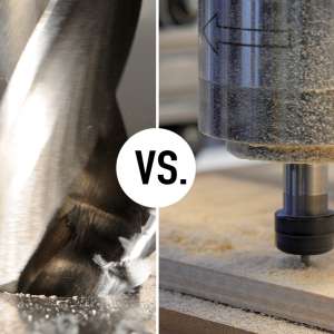 precisionsbearbetning och fräsa kanter i trä och metall