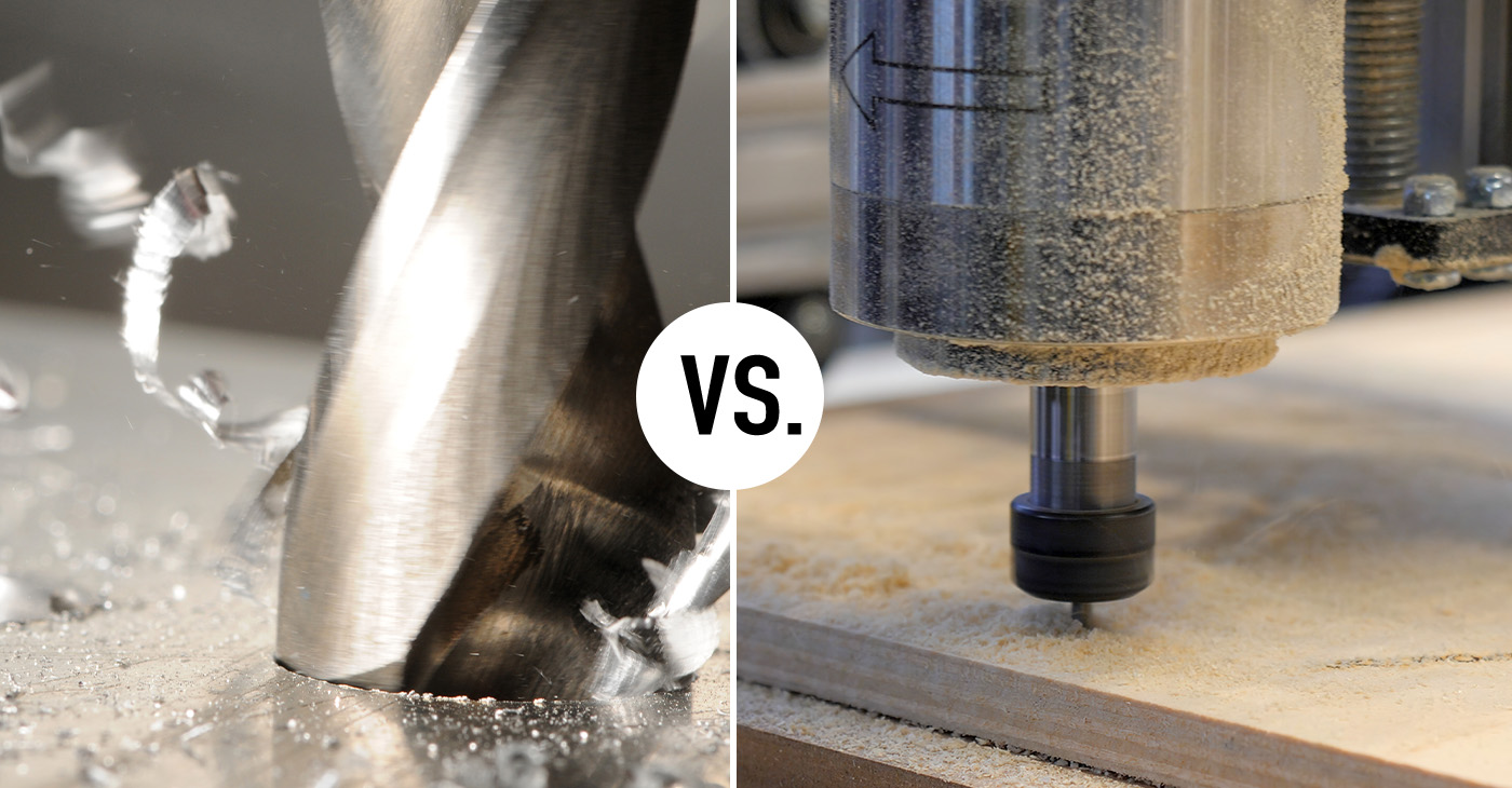 precisionsbearbetning och fräsa kanter i trä och metall