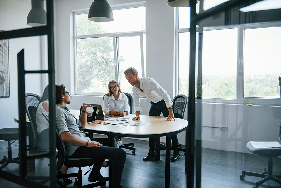 glasväggar på kontor